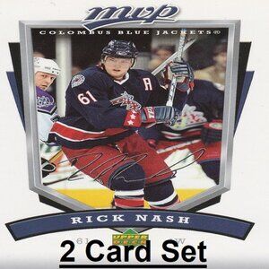 Rick Nash Columbus Blue Jackets NHL Hockey Card Collection - 2 Card Set